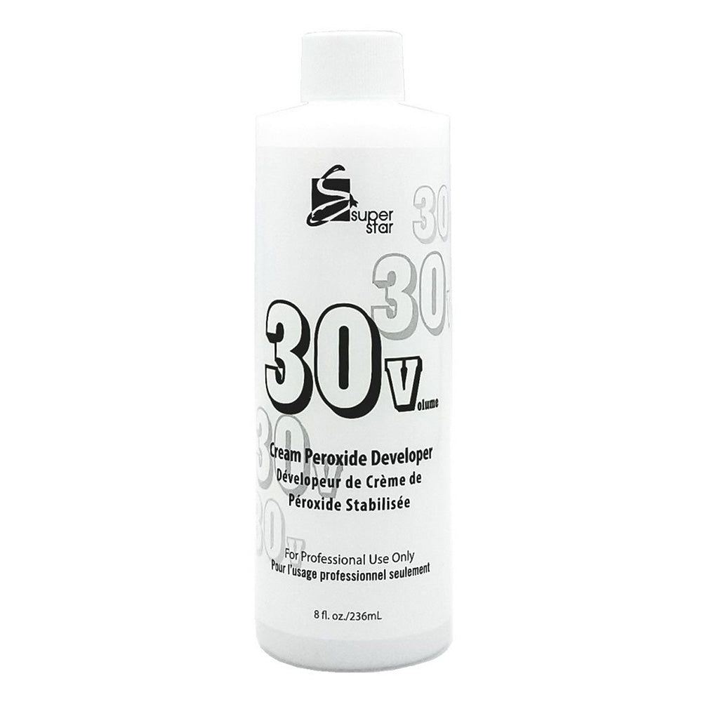 Super Star 30 Volume Stabilized Cream Peroxide Hair Developer 8Oz (236ml)